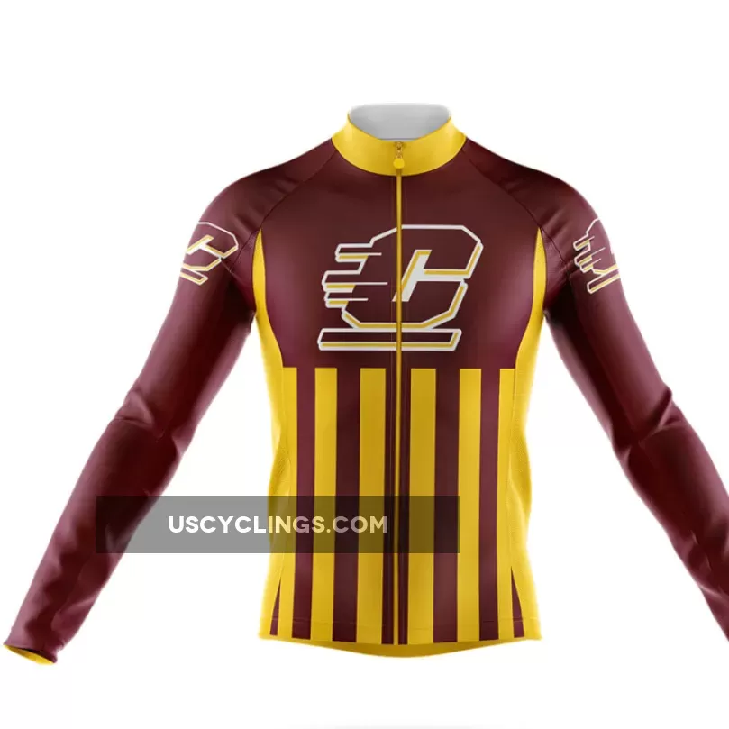 Central Michigan University USA Long Sleeve Cycling Jersey Only