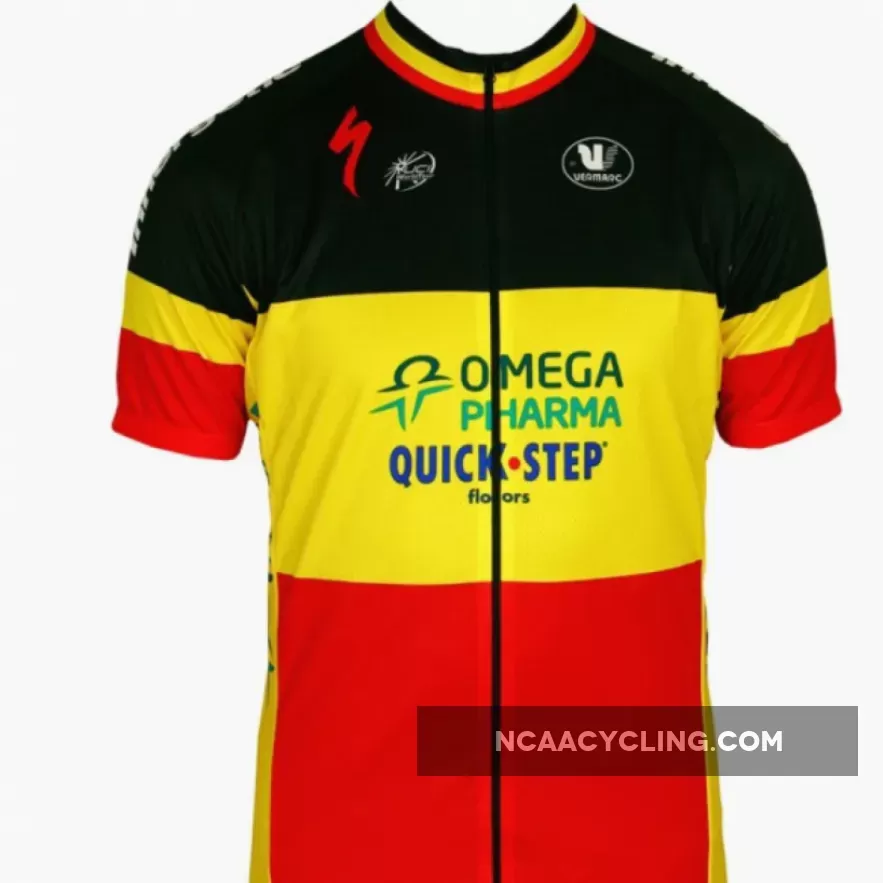OMEGA PHARMA-QUICKSTEP belgian champ 2012/13 Vermarc professional cycling team - Cycling Jersey Short Sleeve