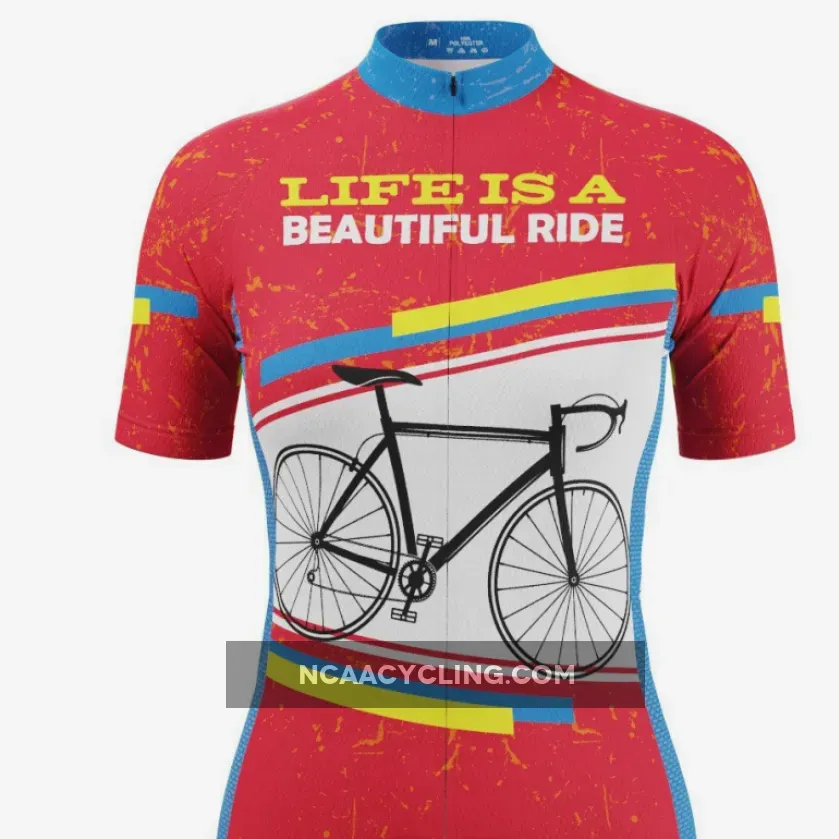 Women's Life is a Beautiful Ride Short Sleeve Cycling Jersey