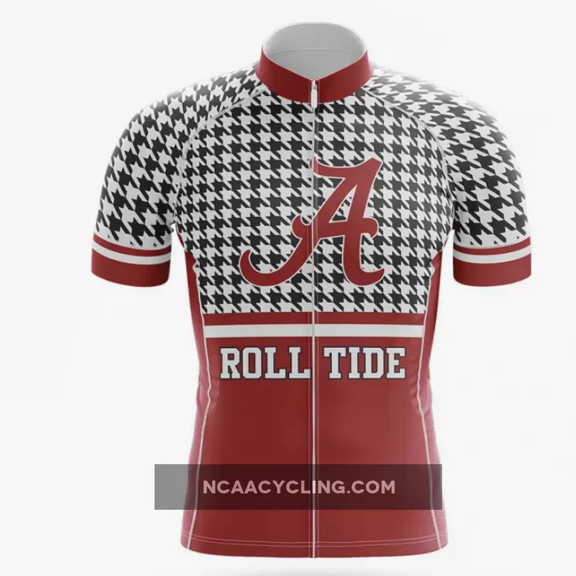 Crimson Tide Houndstooth Pattern - Men's Cycling - Jersey Only