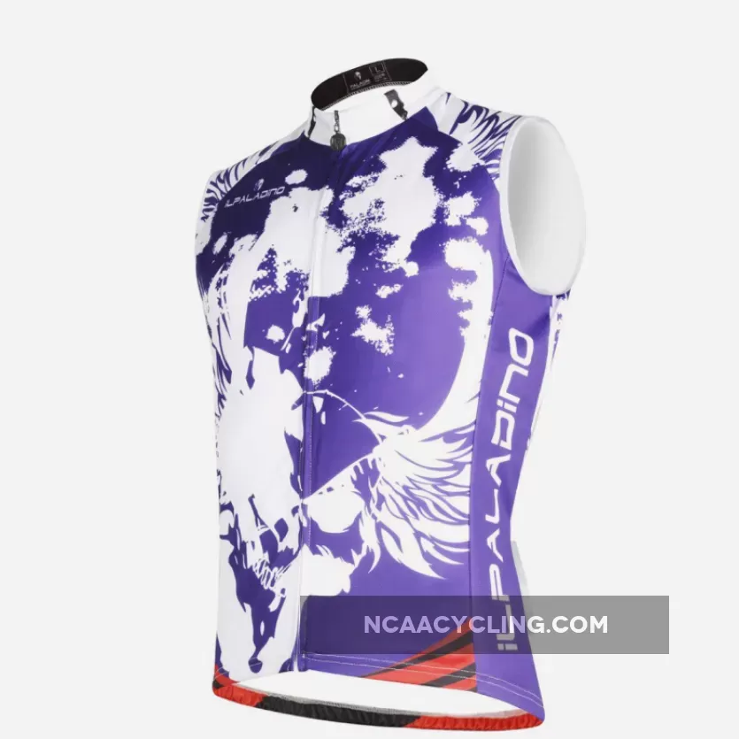 White Wing Feather Purple Men's Cycling Sleeveless Bike jersey T-shirt Summer Spring Road Bike Wear Mountain Bike MTB Clothes Sports Apparel Top NO.W 668