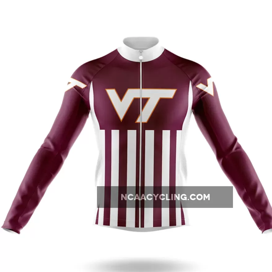 Virginia Tech USA Long Sleeve Cycling Jersey Only For Sale