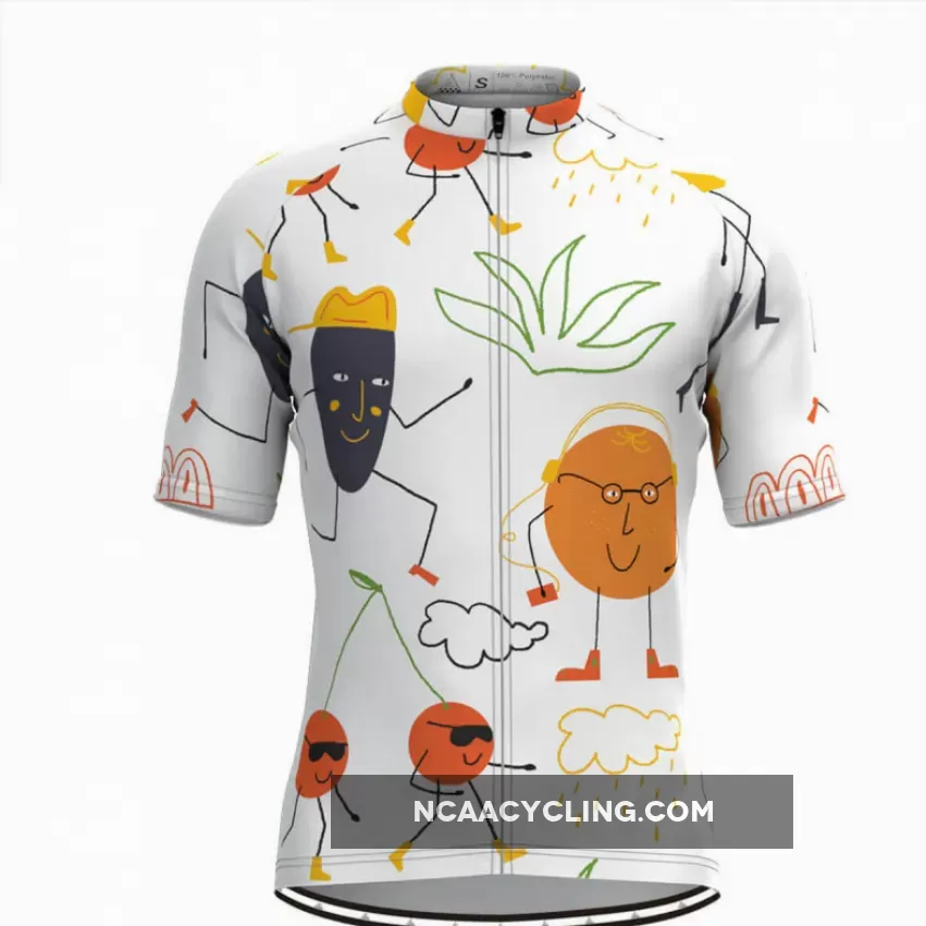 Men's Cartoon Fruits Print Cycling Jersey To Buy