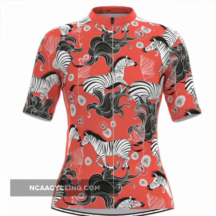 The Running Zebra Print Cycling Jersey- Women's For Sale