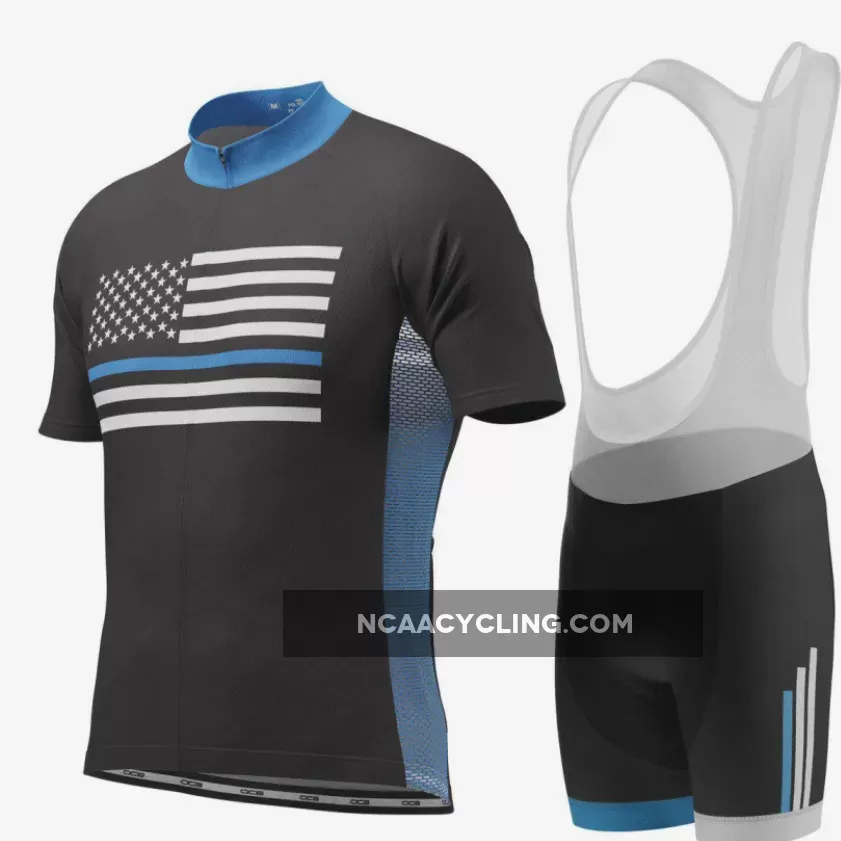 Men's Blue American Flag Pro-Band Short Sleeve Cycling Kit