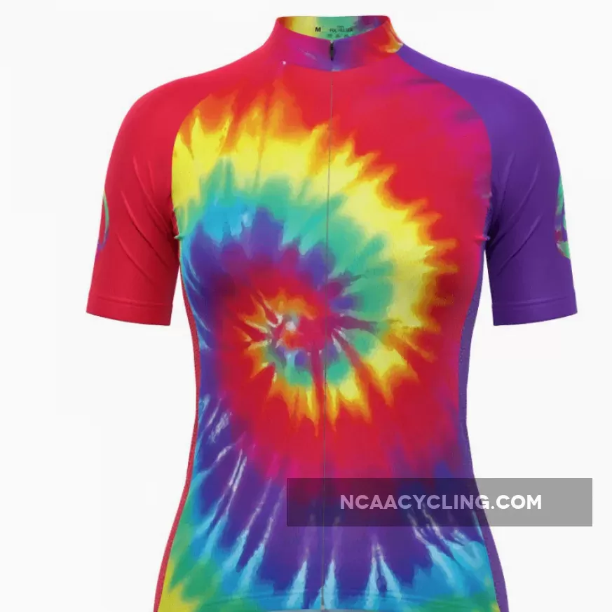 Women's Tie Dye Love & Peace Cycling Jersey New Releases