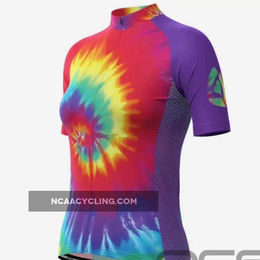 Women's Tie Dye Love & Peace Cycling Jersey New Releases