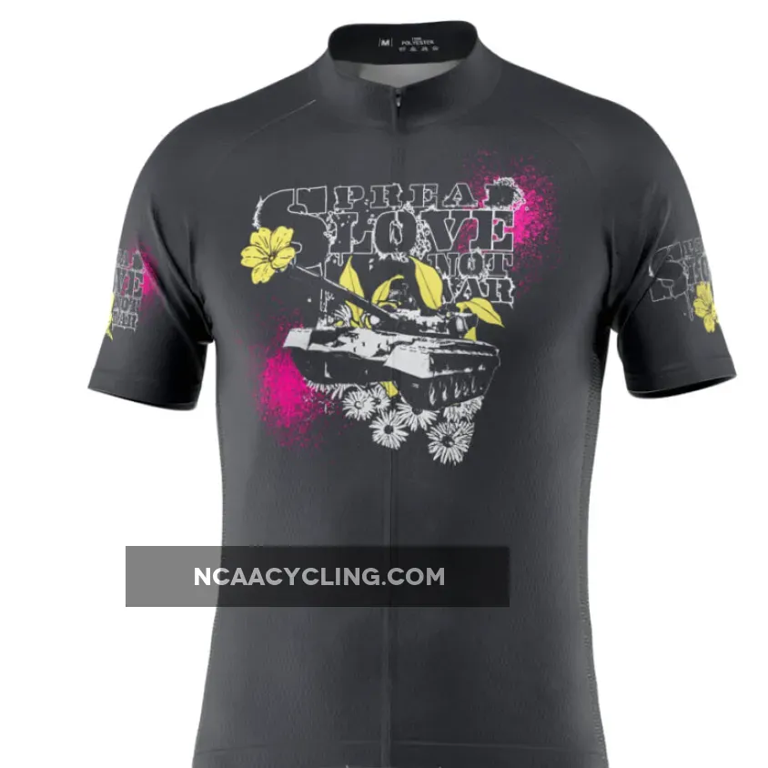 Men's Spread Love Not War Short Sleeve Cycling Jersey
