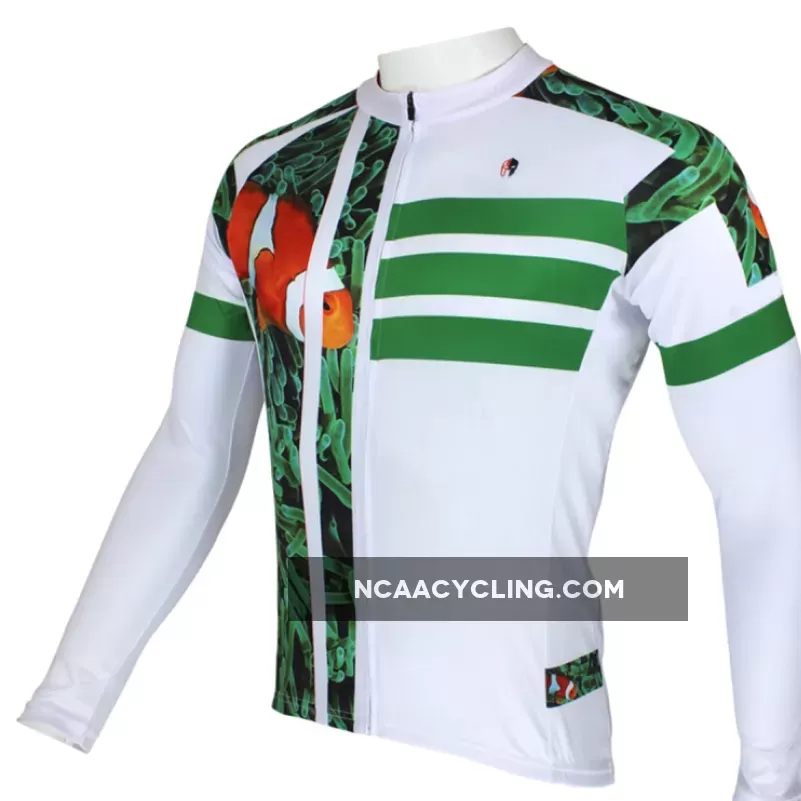 ILPALADINO Animal Clown Fish Sea Grass Man's Short/long-sleeve Blue Cycling Jersey Team Kit Jacket Pro Cycle Clothing Racing Apparel T-shirt Summer Spring Suit Spring Autumn Clothes Sportswear NO.089