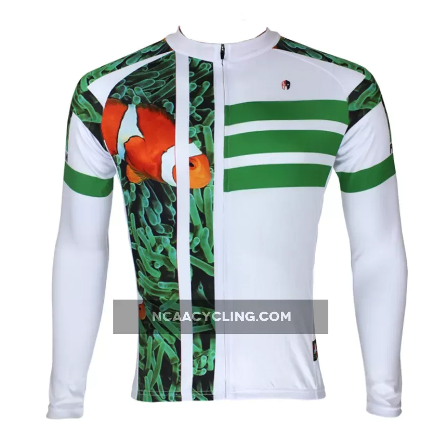 ILPALADINO Animal Clown Fish Sea Grass Man's Short/long-sleeve Blue Cycling Jersey Team Kit Jacket Pro Cycle Clothing Racing Apparel T-shirt Summer Spring Suit Spring Autumn Clothes Sportswear NO.089