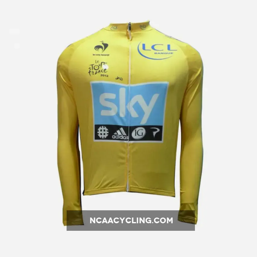 Team SKY Yellow Cycling Winter Jacket Tour De France 2012