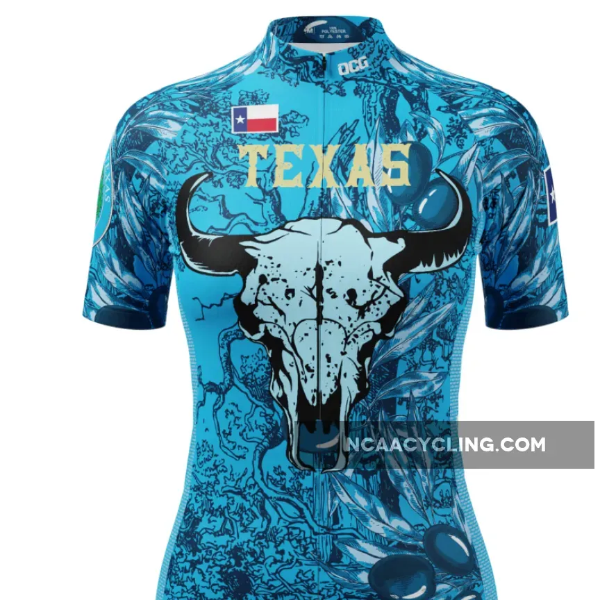 Women's Texas Longhorn Short Sleeve Cycling Jersey Women's Longhorn Jersey