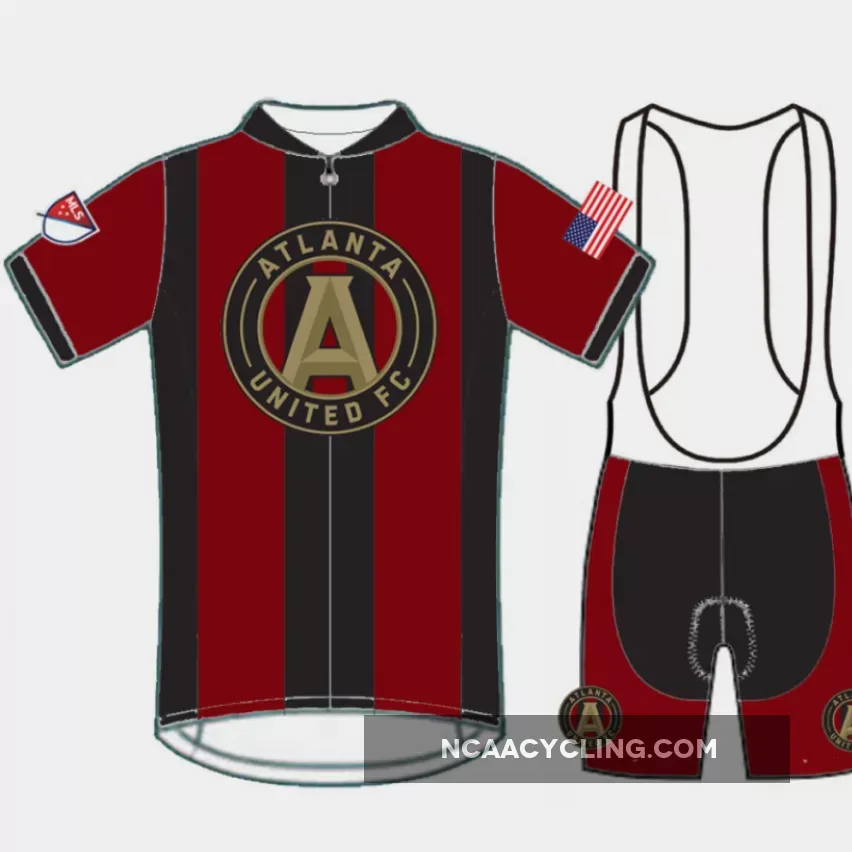 MLS Atlanta United FC Short Sleeve Cycling Jerseys bib shorts kit