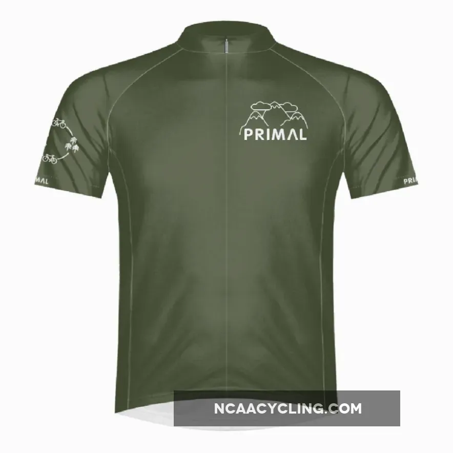Primal Wear Eco Men's Sport Cut Full Zip Short Sleeve Cycling Jersey, Eco Cycle Clothing ECO1J20M-M