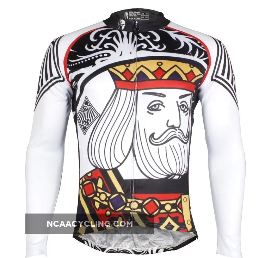 Poker Face Playing Card Diamonds King Short/long-sleeve Men's Cycling Suit Jersey NO.638