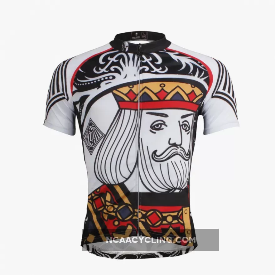 Poker Face Playing Card Diamonds King Short/long-sleeve Men's Cycling Suit Jersey NO.638