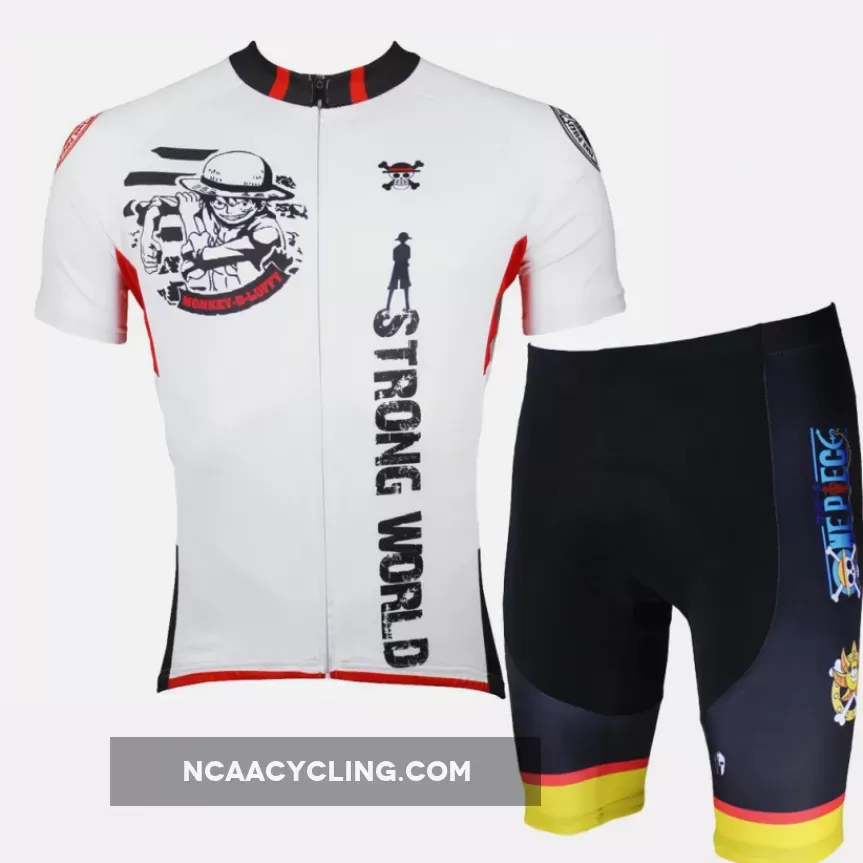 Strong World Pirates ONE PIECE Series Sea Kings Men's Cycling Suit Jersey Team Jacket T-shirt Summer Spring Autumn Clothes Sportswear Cartoon World Monkey D. Luffy Gum-Gum Devil Fruit Eater NO.139