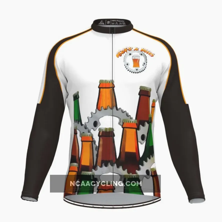 Gears & Beers Men's Long Sleeve Cycling Jersey Restock