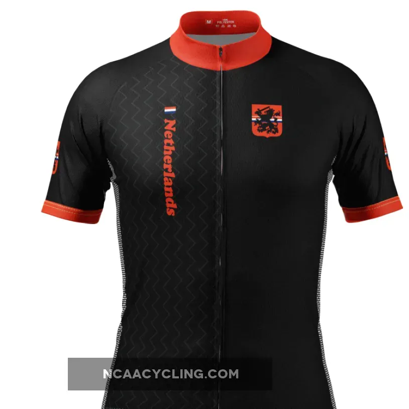 Men's Netherlands Dutch Arrow Short Sleeve Cycling Jersey, Dutch Jersey