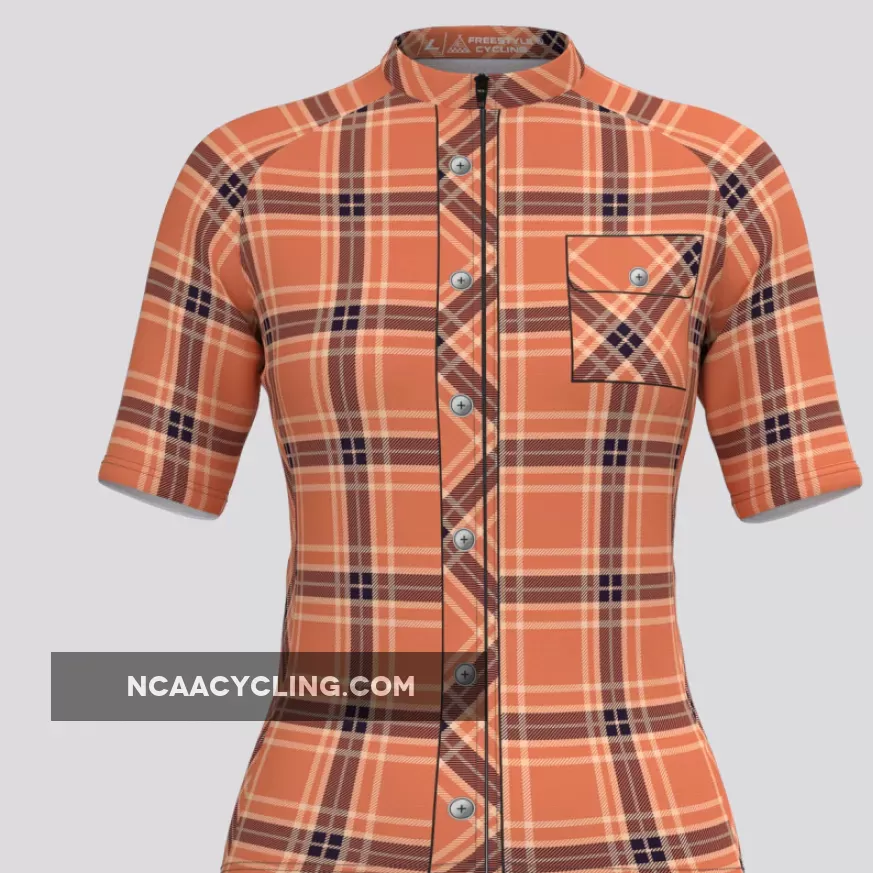 Plaid Checkered Shirt V31 Women's Cycling Jersey Restock