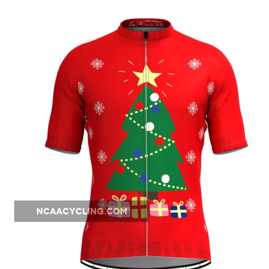 Ugly Christmas Sweater Tree Gift Box Cycling Jersey Restock