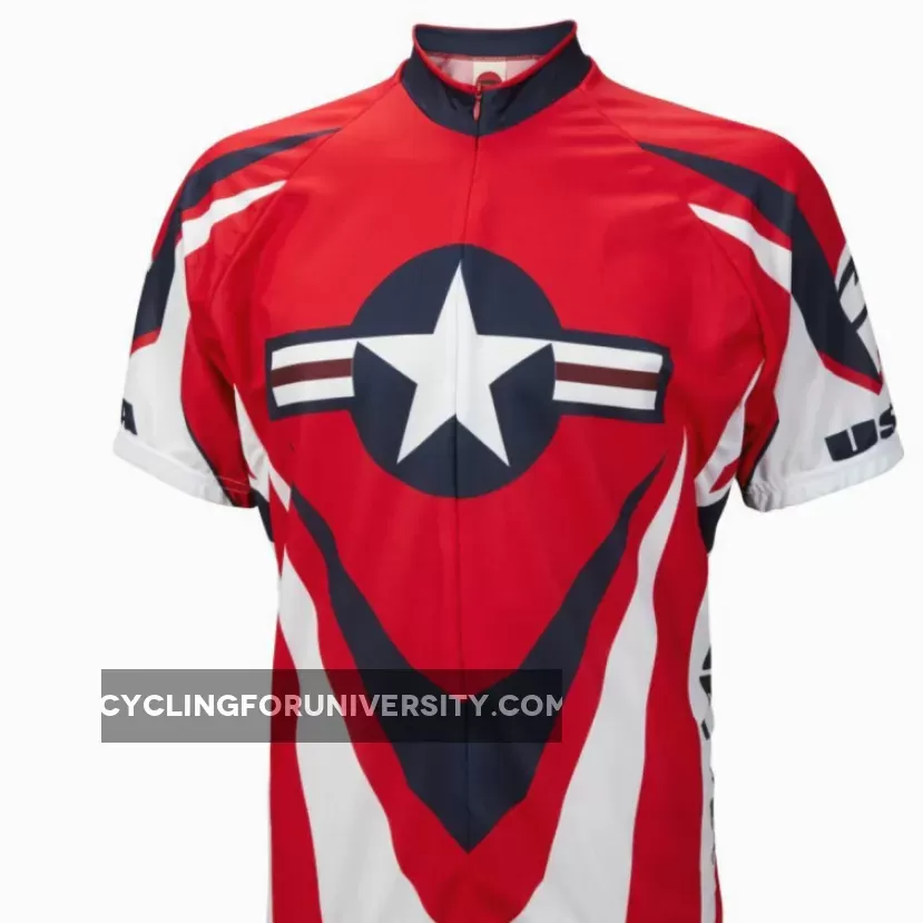 USA Ride Free Short sleeve Half zip men's cycling jersey