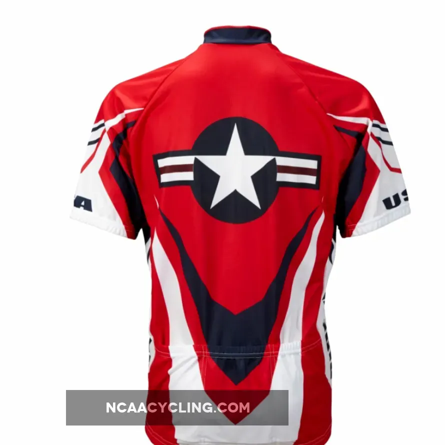 USA Ride Free Short sleeve Half zip men's cycling jersey