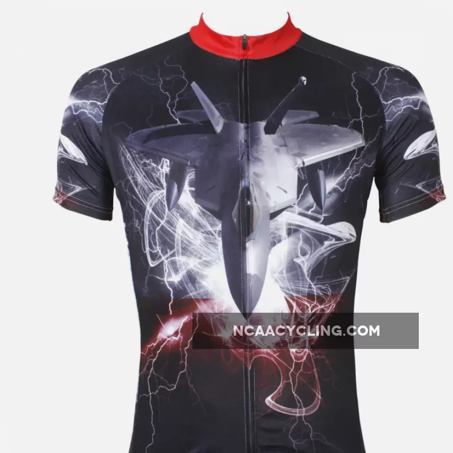 Flash Airplane Men's Short-Sleeve Cycling Jersey Bicycling Shirts Summer NO.539