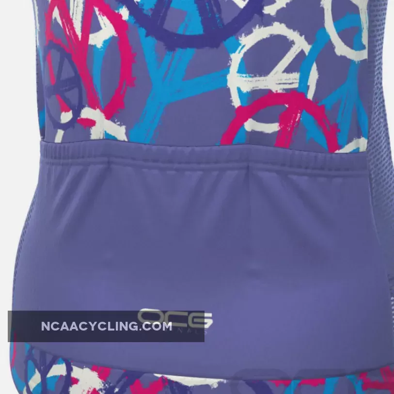 Women's Purple Peace Short Sleeve Cycling Jersey Restock