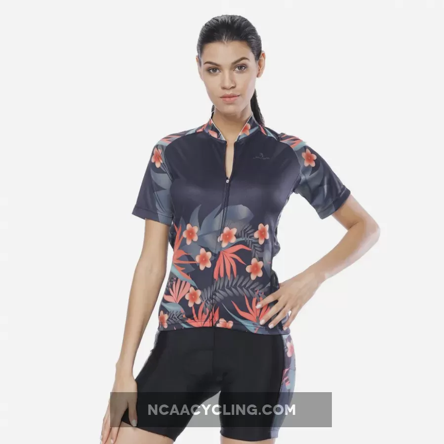 Elegance Tropical Plant Flower Women's Cycling Short-sleeve/Long-sleeve Bike Jersey/Kit T-shirt Summer Spring Road Bike Wear Mountain Bike MTB Clothes Sports Apparel Top / Suit NO. 791