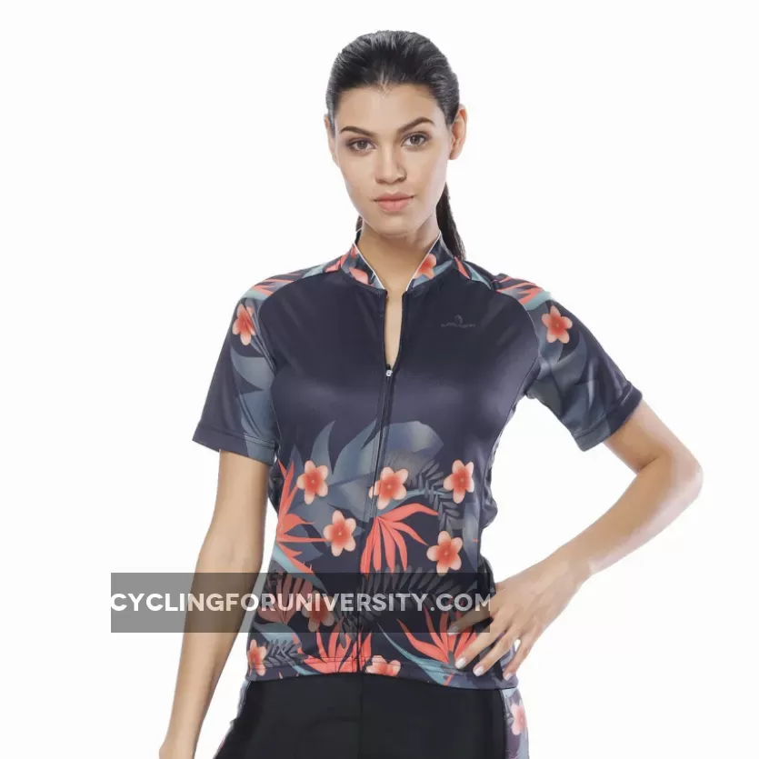 Elegance Tropical Plant Flower Women's Cycling Short-sleeve/Long-sleeve Bike Jersey/Kit T-shirt Summer Spring Road Bike Wear Mountain Bike MTB Clothes Sports Apparel Top / Suit NO. 791