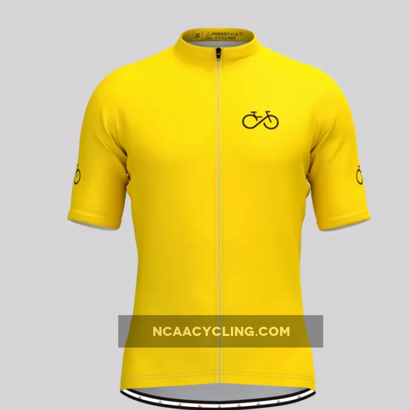 Ride Forever Men's Cycling Jersey-Yellow For Sale