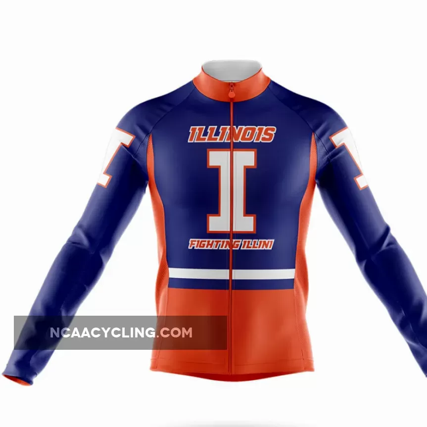 Online Fighting Illini Long Sleeve Cycling Jersey Only