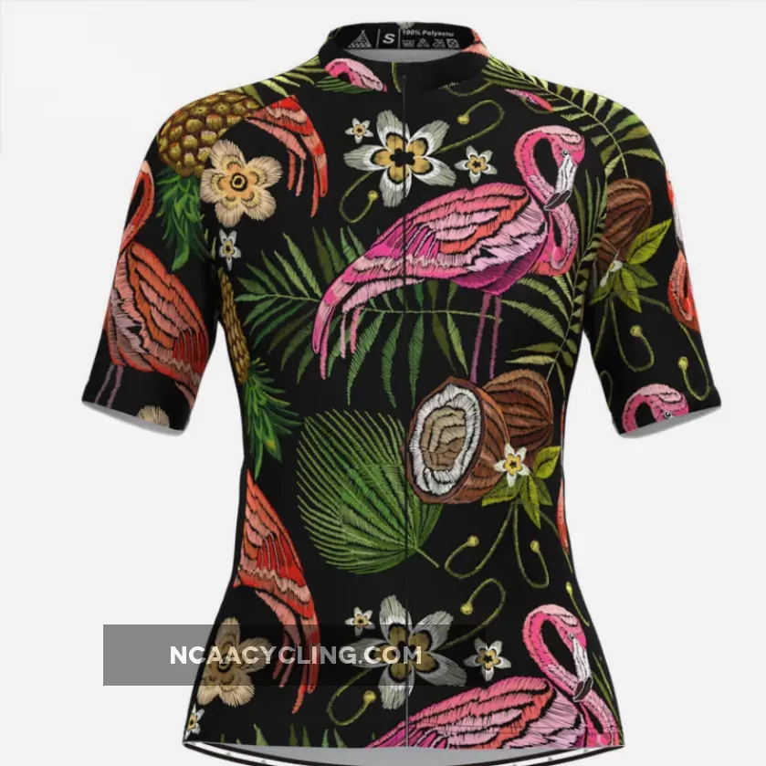 Women'S Tropical & Floral Print Hawaiian Jersey - Embroidery
