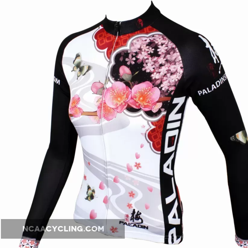 Two women's Magnolia& Peach Blossom flowers cycling short-sleeve&long-sleeve jerseys gear Spring&Summer Chinese Style sportswear Pro Cycle Clothing Racing Apparel Outdoor Sports Leisure Biking T-shirt NO.542/547