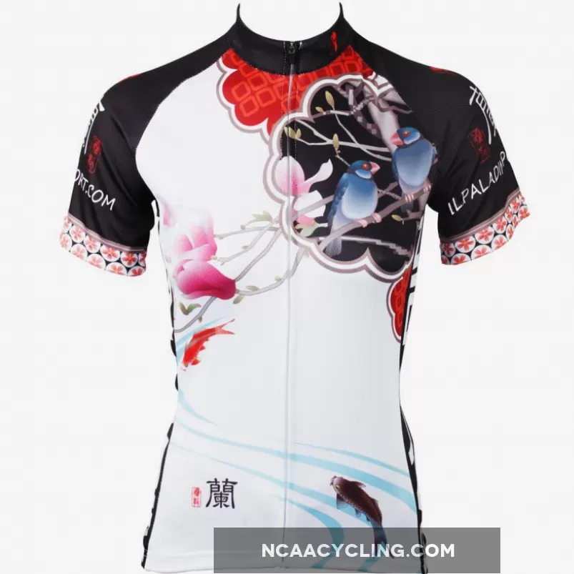 Two women's Magnolia& Peach Blossom flowers cycling short-sleeve&long-sleeve jerseys gear Spring&Summer Chinese Style sportswear Pro Cycle Clothing Racing Apparel Outdoor Sports Leisure Biking T-shirt NO.542/547