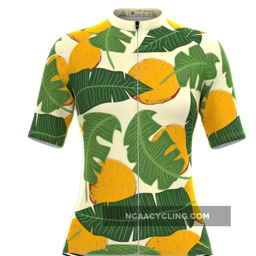 Women's Tropical Coconut Print Hawaiian Cycling Jersey