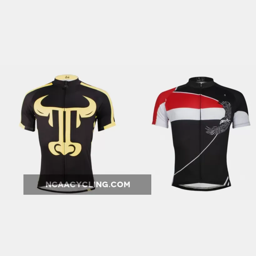 Two Men's Bull & Eagle Cycling Jerseys Short-sleeve Pro Cycle Clothing Racing Apparel Outdoor Sports Leisure Biking T-shirt Summer Sportswear NO.649/628