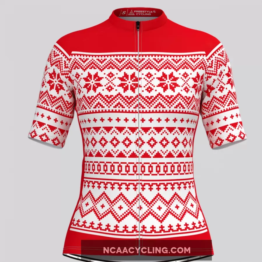 Classic Ugly Christmas sweater Women's Cycling Jersey - Red