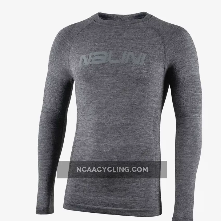 Nalini Wool Thermal Baselayer Gray Long Sleeve,