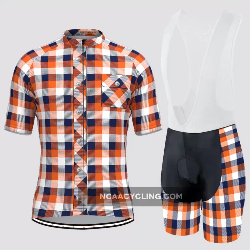 Plaid Checkered Shirt V14 Men's Cycling Kit Outlet