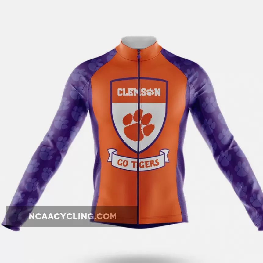 Clemson Tigers Shield Long Sleeve Cycling Jersey Only
