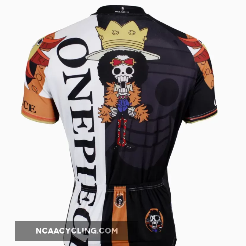 ONE PIECE Series Pirates Skeletal Musician Brook Men's Cycling Suit Jersey Team Jacket T-shirt Summer Spring Autumn Clothes Sportswear Anime Animation Manga Paramecia-type Revive Devil Fruit Eater NO.402