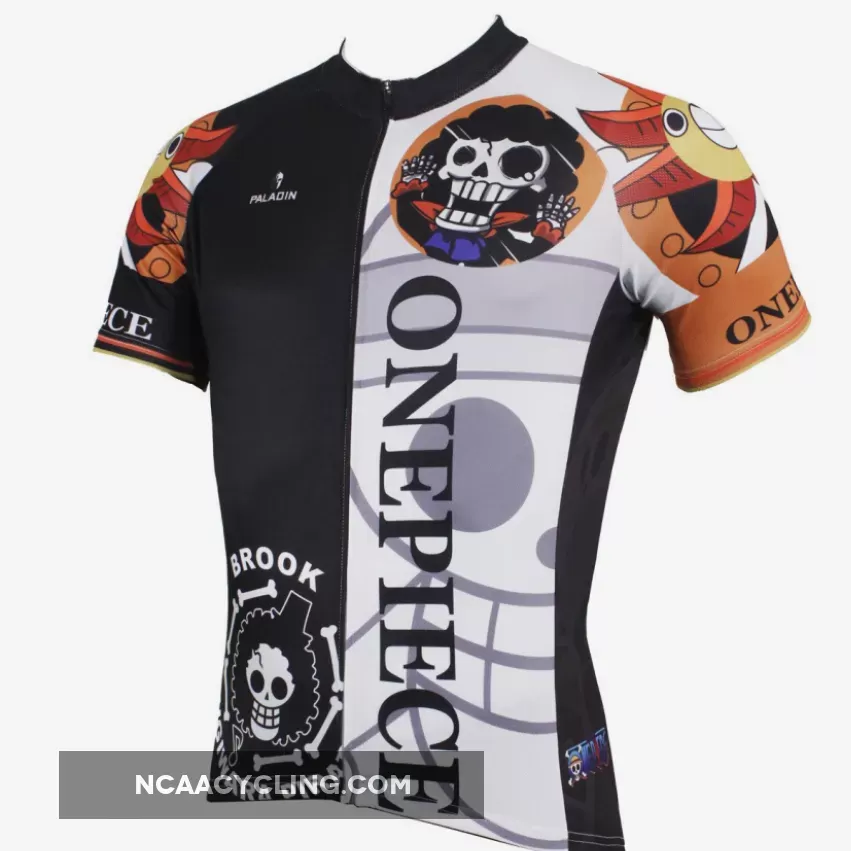 ONE PIECE Series Pirates Skeletal Musician Brook Men's Cycling Suit Jersey Team Jacket T-shirt Summer Spring Autumn Clothes Sportswear Anime Animation Manga Paramecia-type Revive Devil Fruit Eater NO.402