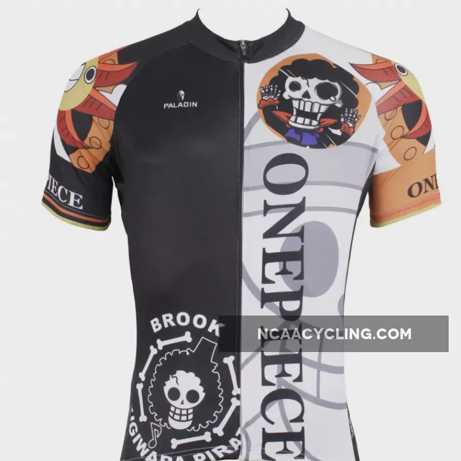 ONE PIECE Series Pirates Skeletal Musician Brook Men's Cycling Suit Jersey Team Jacket T-shirt Summer Spring Autumn Clothes Sportswear Anime Animation Manga Paramecia-type Revive Devil Fruit Eater NO.402