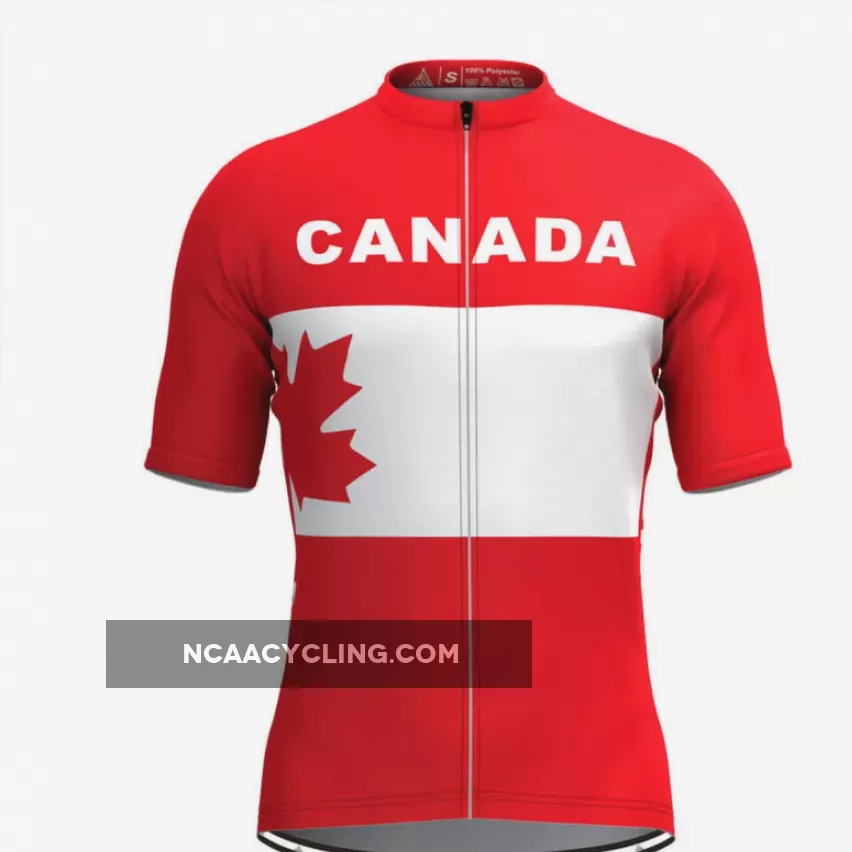 Canada Maple Leaf Short Sleeve Men's Cycling Jersey