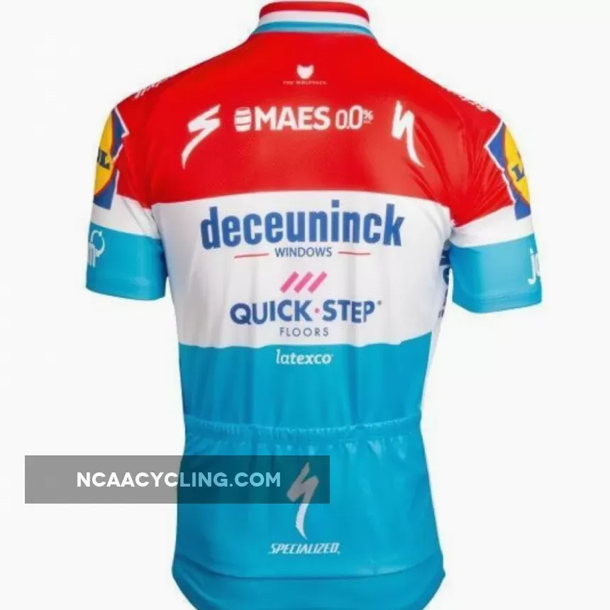 2019 Deceuninck-Quick-Step luxembourgian champ Short Sleeve cycling Jersey bike clothing Cycle apparel Shirt
