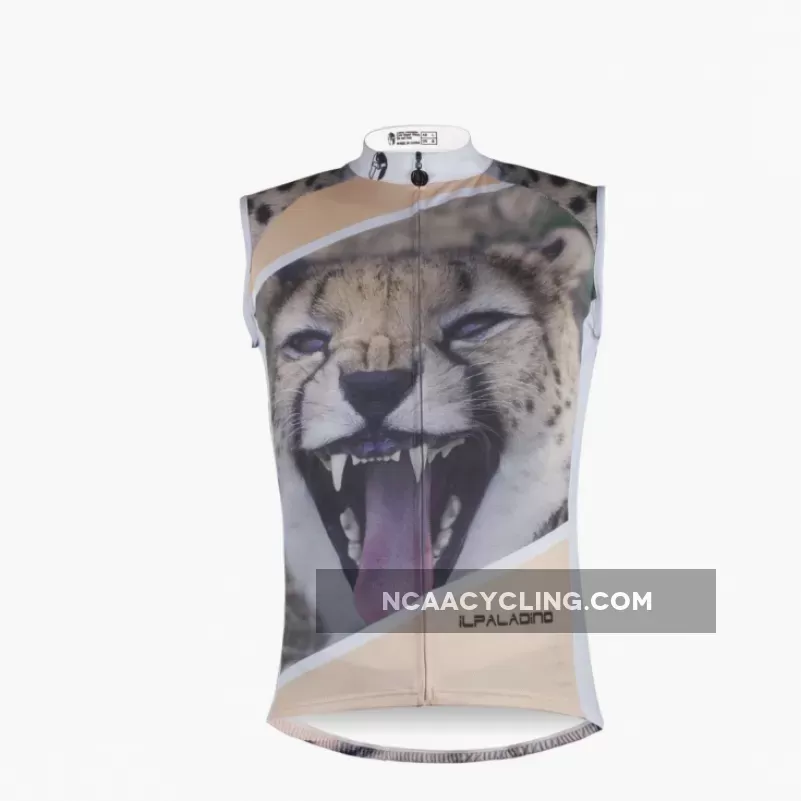 Leopard Panther Naughty Animal Men's Cycling Sleeveless Bike Jersey T-shirt Summer Spring Road Bike Wear Mountain Bike MTB Clothes Sports Apparel Top NO.W677