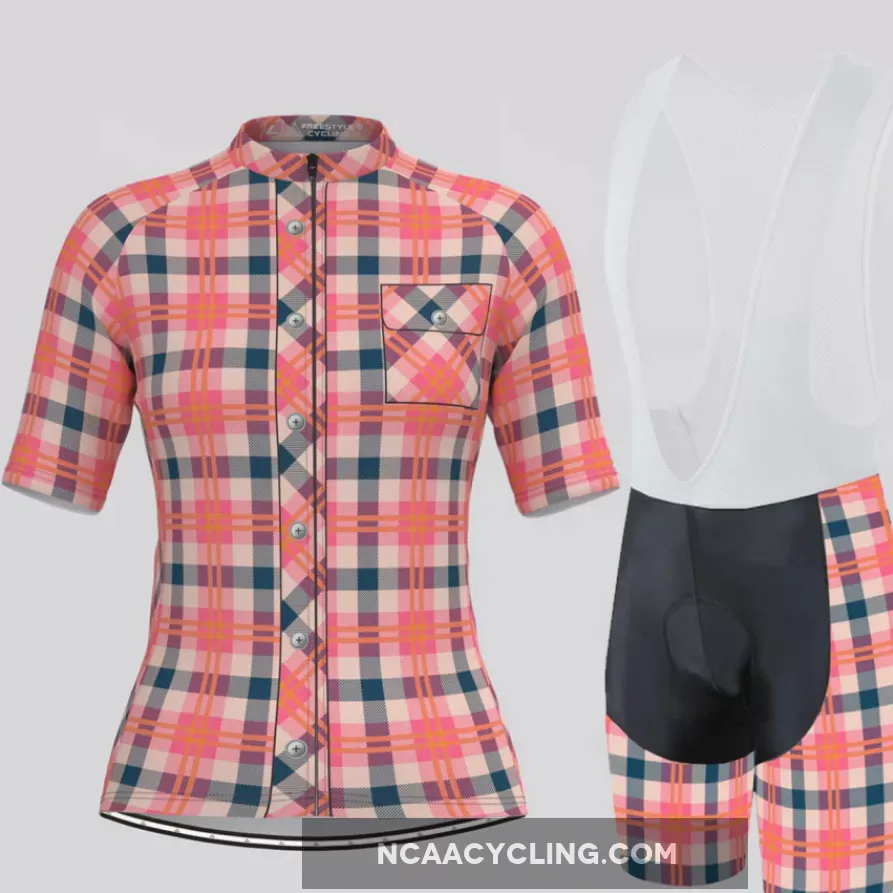 Plaid Checkered Shirt V30 Women's Cycling Kit Brand New