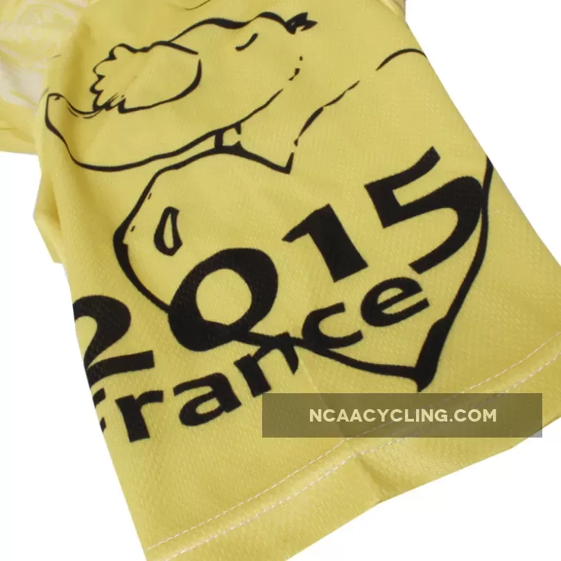 Ilpaladino Cyclist Yellow Men's Breathable Quick Dry Short-Sleeve Cycling Jersey Bicycling Shirts France Summer SportsWear NO.568